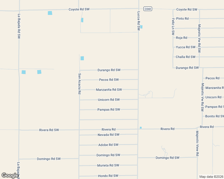 map of restaurants, bars, coffee shops, grocery stores, and more near Manzanita Road Southwest in Sunshine