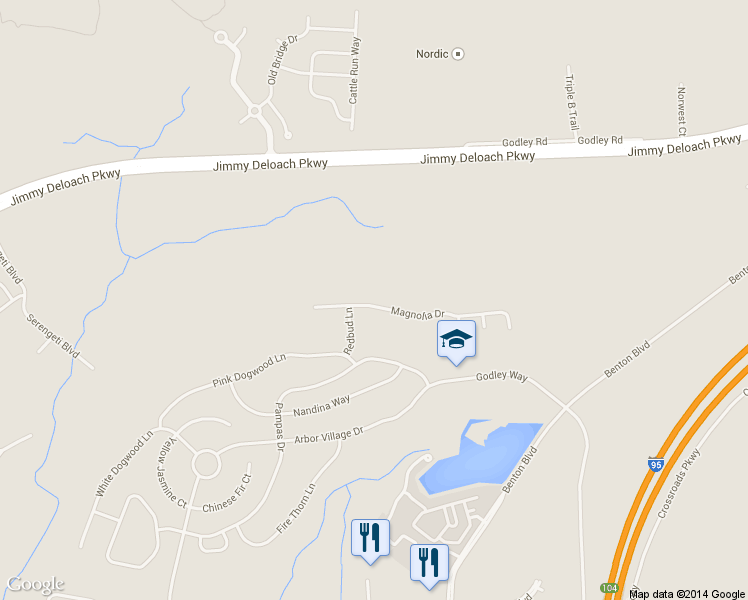 map of restaurants, bars, coffee shops, grocery stores, and more near 124 Magnolia Drive in Pooler