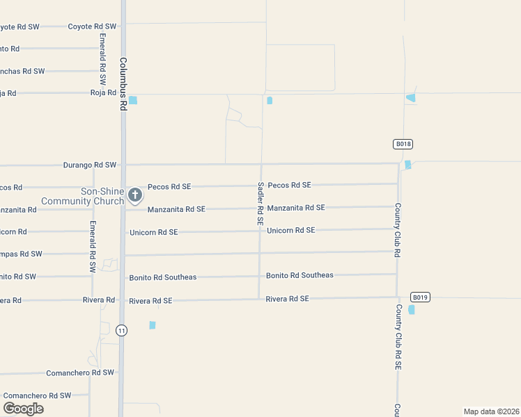 map of restaurants, bars, coffee shops, grocery stores, and more near 634 Manzanita Road Southeast in Deming