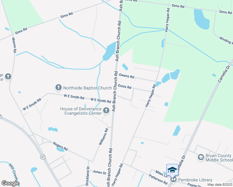 map of restaurants, bars, coffee shops, grocery stores, and more near 48 Bill Brown Road in Pembroke