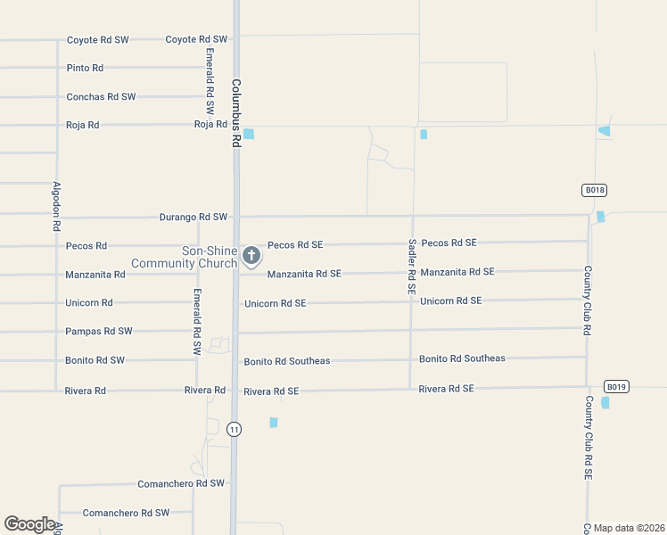 map of restaurants, bars, coffee shops, grocery stores, and more near 101-634 Manzanita Road Southeast in Deming