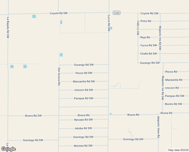 map of restaurants, bars, coffee shops, grocery stores, and more near Manzanita Road Southwest in Deming