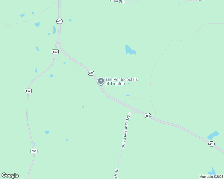 map of restaurants, bars, coffee shops, grocery stores, and more near 6130 Mississippi 481 in Morton