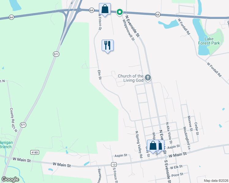 map of restaurants, bars, coffee shops, grocery stores, and more near 1914 Elm Street in Henderson