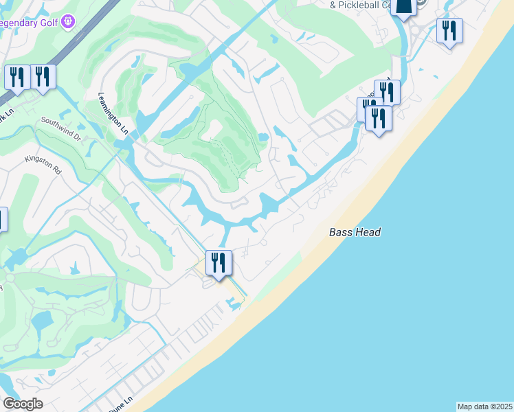 map of restaurants, bars, coffee shops, grocery stores, and more near 8 Leamington Place in Hilton Head Island