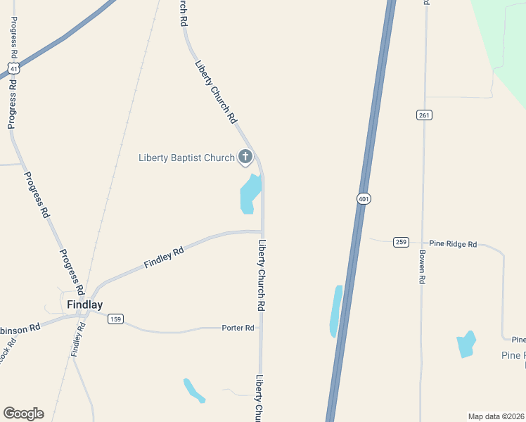 map of restaurants, bars, coffee shops, grocery stores, and more near Liberty Church Road in Pinehurst