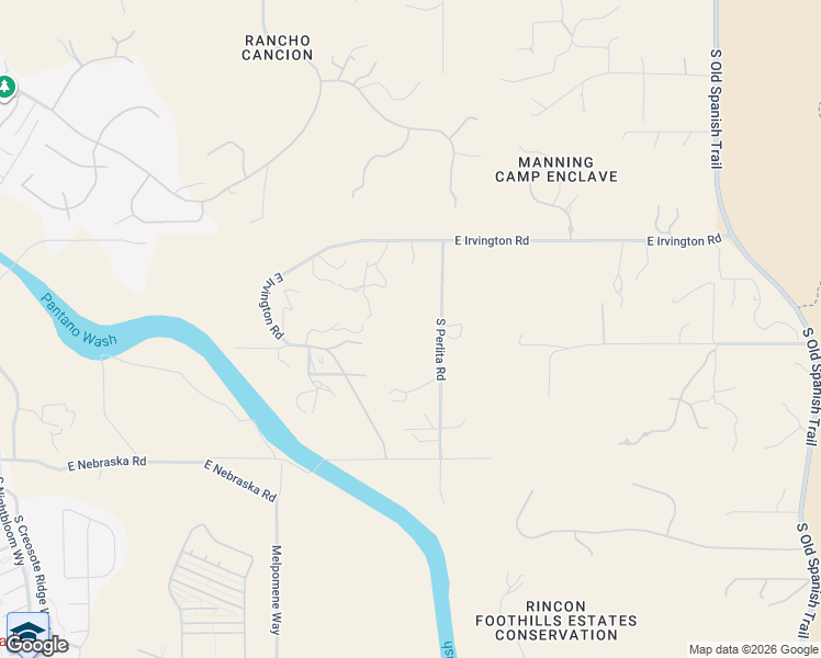 map of restaurants, bars, coffee shops, grocery stores, and more near 5052 South Perlita Road in Tucson