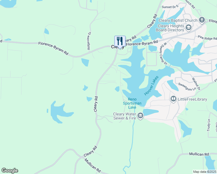 map of restaurants, bars, coffee shops, grocery stores, and more near 2275 Cleary Road in Florence