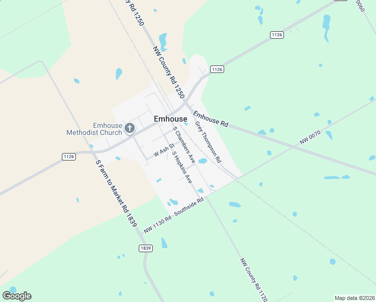 map of restaurants, bars, coffee shops, grocery stores, and more near 337 South Chambers Avenue in Corsicana