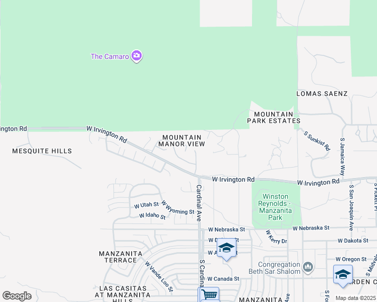 map of restaurants, bars, coffee shops, grocery stores, and more near in Drexel Heights