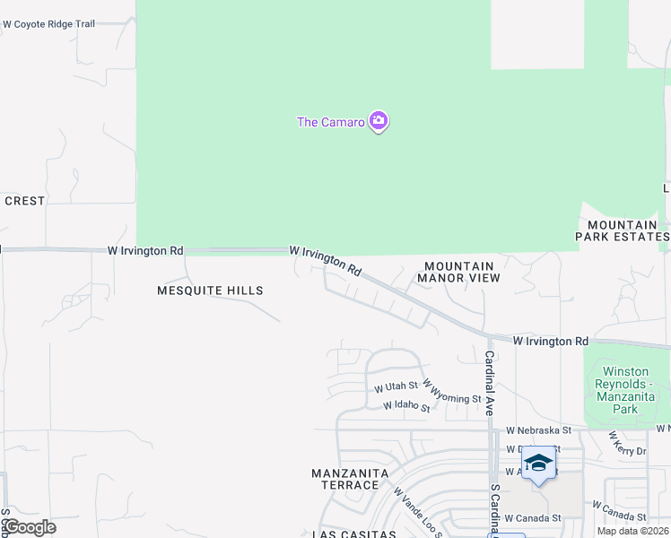 map of restaurants, bars, coffee shops, grocery stores, and more near 3285 West Athenee Court in Tucson