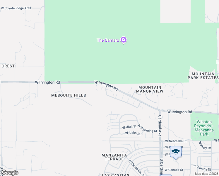 map of restaurants, bars, coffee shops, grocery stores, and more near 3285 West Athenee Court in Tucson