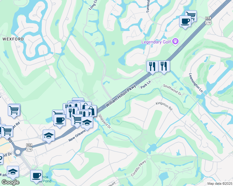 map of restaurants, bars, coffee shops, grocery stores, and more near 960 William Hilton Parkway in Hilton Head Island