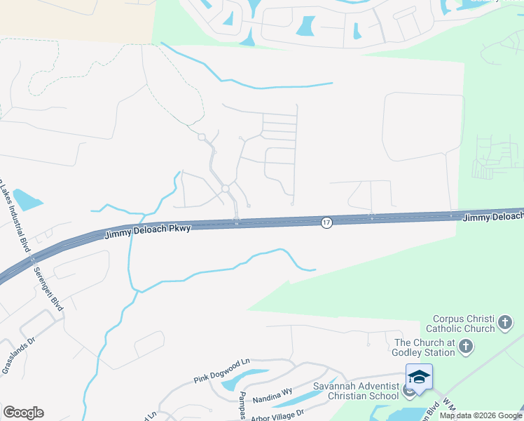 map of restaurants, bars, coffee shops, grocery stores, and more near 96 Coopers Lane in Savannah