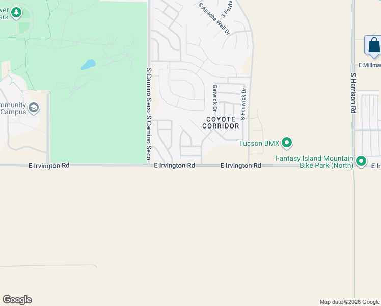 map of restaurants, bars, coffee shops, grocery stores, and more near 8845 East Apple Tree Drive in Tucson