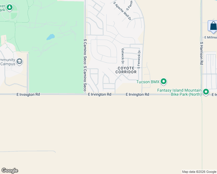 map of restaurants, bars, coffee shops, grocery stores, and more near 8845 East Apple Tree Drive in Tucson