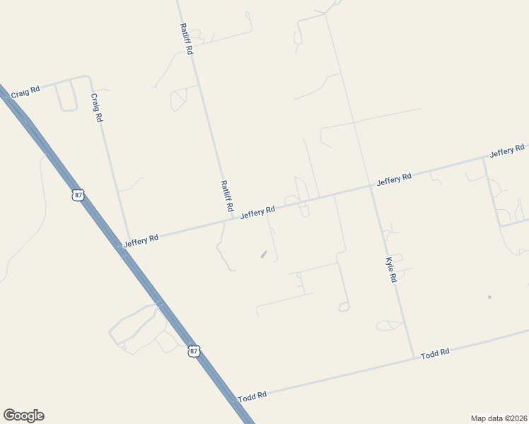 map of restaurants, bars, coffee shops, grocery stores, and more near Jeffery Road in Big Spring