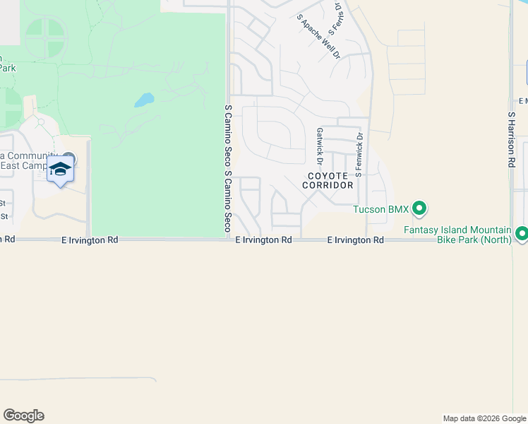 map of restaurants, bars, coffee shops, grocery stores, and more near 4807 South Windrose Drive in Tucson