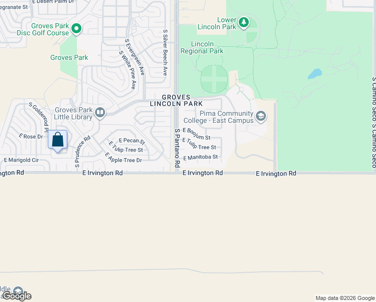 map of restaurants, bars, coffee shops, grocery stores, and more near 7940 East Constant Place in Tucson