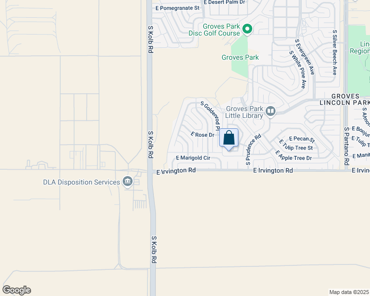 map of restaurants, bars, coffee shops, grocery stores, and more near 4774 South Green Olive Drive in Tucson