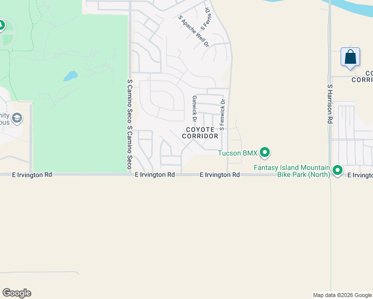 map of restaurants, bars, coffee shops, grocery stores, and more near 8934 East Citrus Tree Drive in Tucson