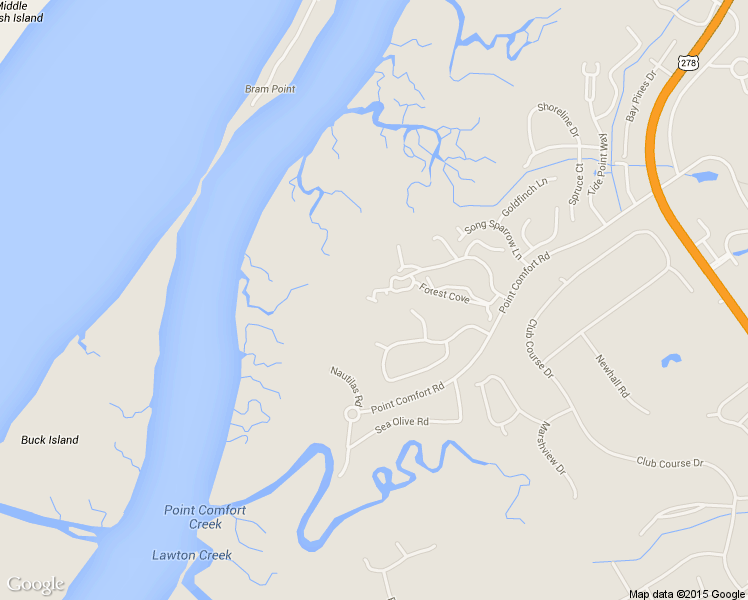 map of restaurants, bars, coffee shops, grocery stores, and more near Anchorage Point in Hilton Head Island