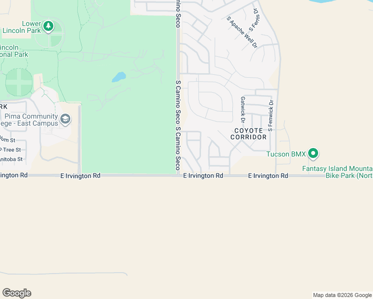 map of restaurants, bars, coffee shops, grocery stores, and more near 4790 South Lincoln Ridge Drive in Tucson