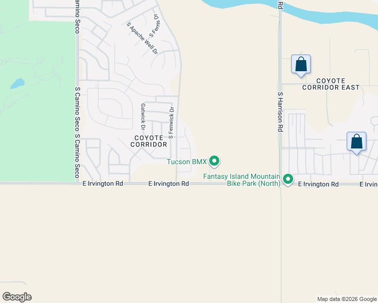 map of restaurants, bars, coffee shops, grocery stores, and more near 4855 South Wingate Boulevard in Tucson