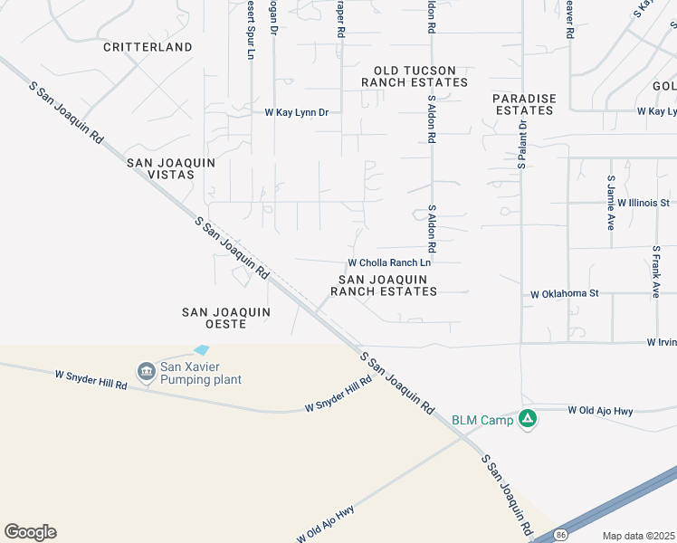 map of restaurants, bars, coffee shops, grocery stores, and more near 7494 West Cholla Ranch Lane in Tucson