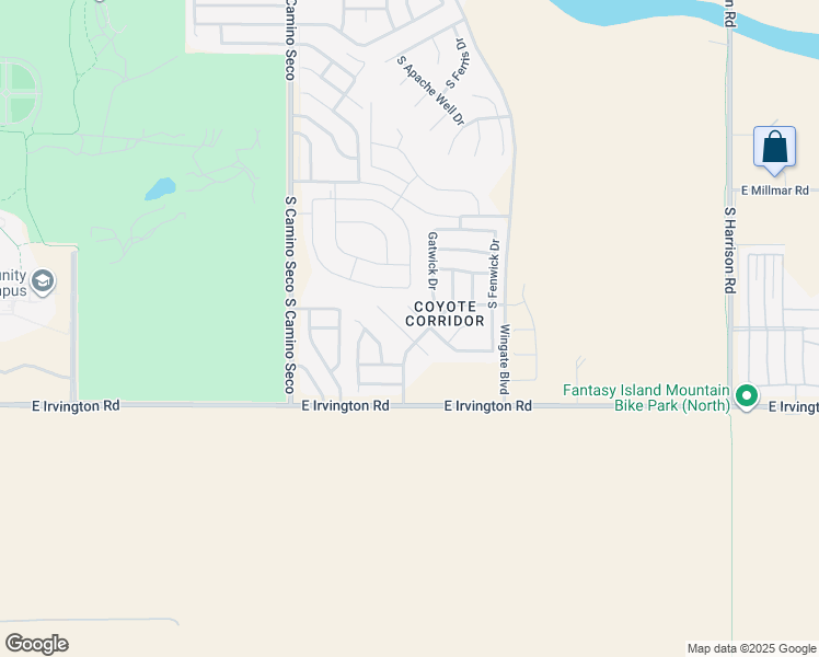 map of restaurants, bars, coffee shops, grocery stores, and more near 8907 East Citrus Tree Drive in Tucson