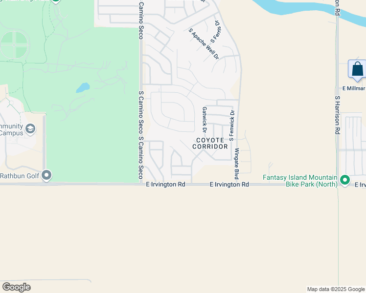 map of restaurants, bars, coffee shops, grocery stores, and more near 8862 East Citrus Tree Drive in Tucson