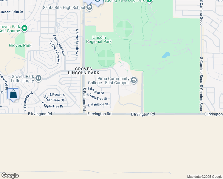 map of restaurants, bars, coffee shops, grocery stores, and more near 4729 South Manitoba Avenue in Tucson