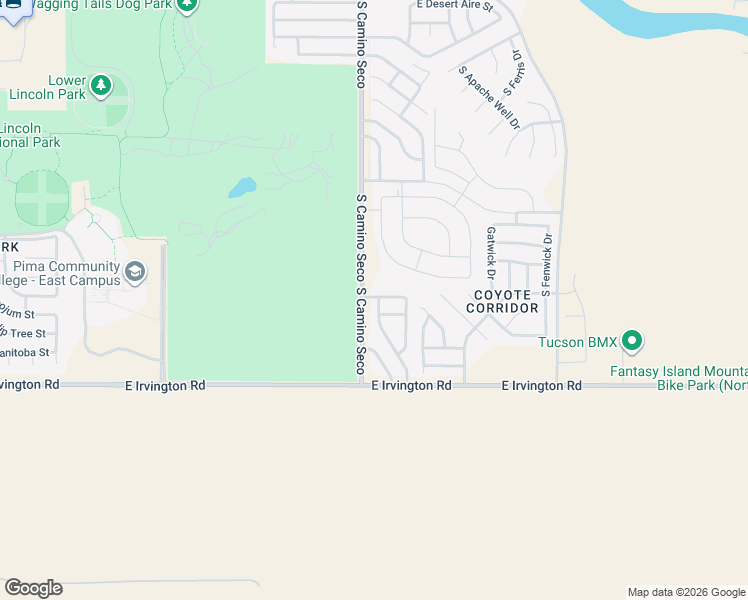 map of restaurants, bars, coffee shops, grocery stores, and more near 4724 South Lincoln Ridge Drive in Tucson