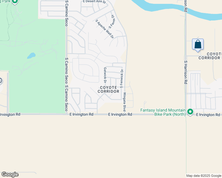 map of restaurants, bars, coffee shops, grocery stores, and more near 4679 South Brandywine Drive in Tucson