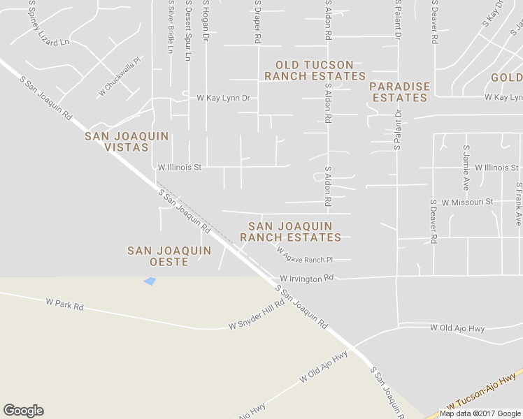 map of restaurants, bars, coffee shops, grocery stores, and more near 7494 West Cholla Ranch Lane in Tucson
