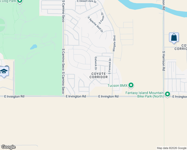 map of restaurants, bars, coffee shops, grocery stores, and more near 8917 East Alderpoint Way in Tucson