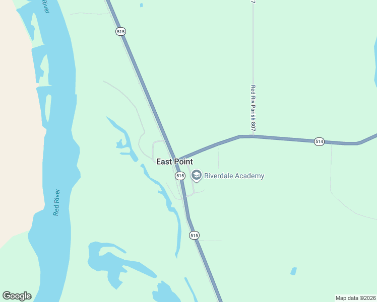 map of restaurants, bars, coffee shops, grocery stores, and more near Louisiana 514 in Coushatta