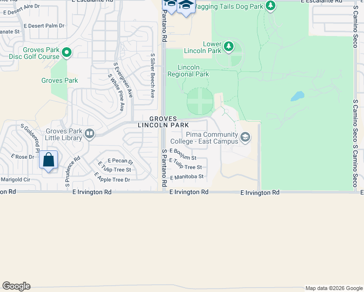 map of restaurants, bars, coffee shops, grocery stores, and more near 4706 South Almond Street in Tucson