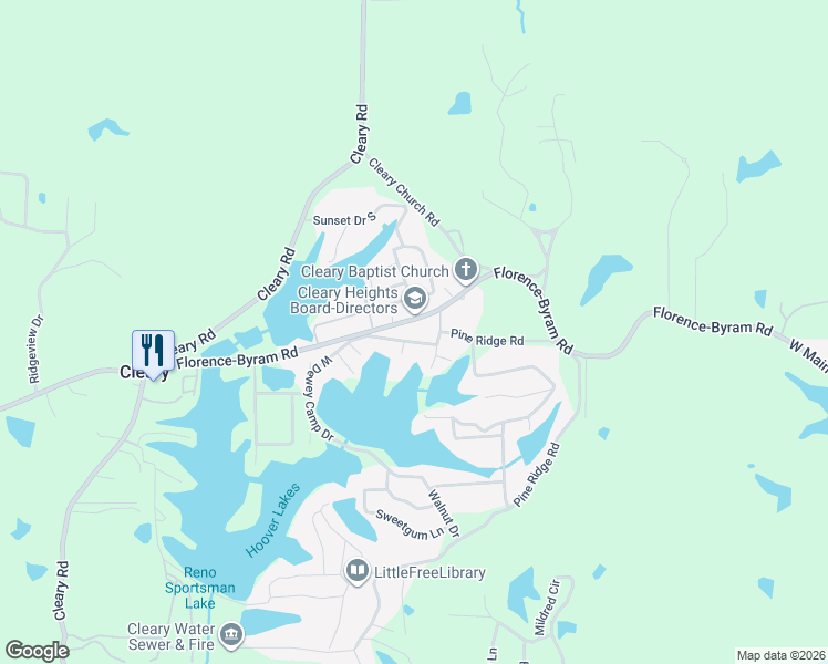 map of restaurants, bars, coffee shops, grocery stores, and more near 200 Twin Cedars in Florence