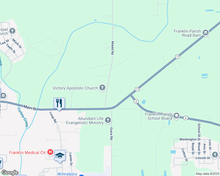 map of restaurants, bars, coffee shops, grocery stores, and more near 2653-2799 Mauld Road in Winnsboro