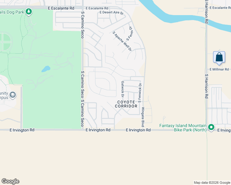 map of restaurants, bars, coffee shops, grocery stores, and more near 4576 Gatwick Drive in Tucson