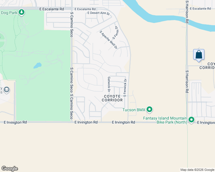 map of restaurants, bars, coffee shops, grocery stores, and more near 4576 Gatwick Drive in Tucson