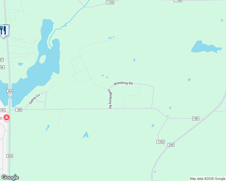 map of restaurants, bars, coffee shops, grocery stores, and more near 21427 Gatlinburg Road in Bullard