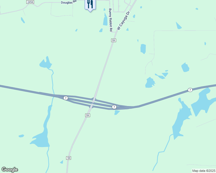 map of restaurants, bars, coffee shops, grocery stores, and more near 6221 Farm to Market 59 in Athens