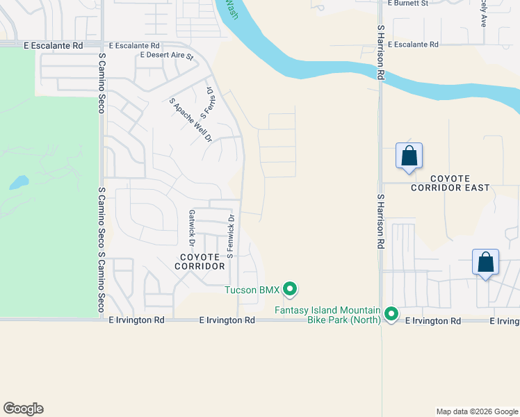 map of restaurants, bars, coffee shops, grocery stores, and more near Wingate in Tucson
