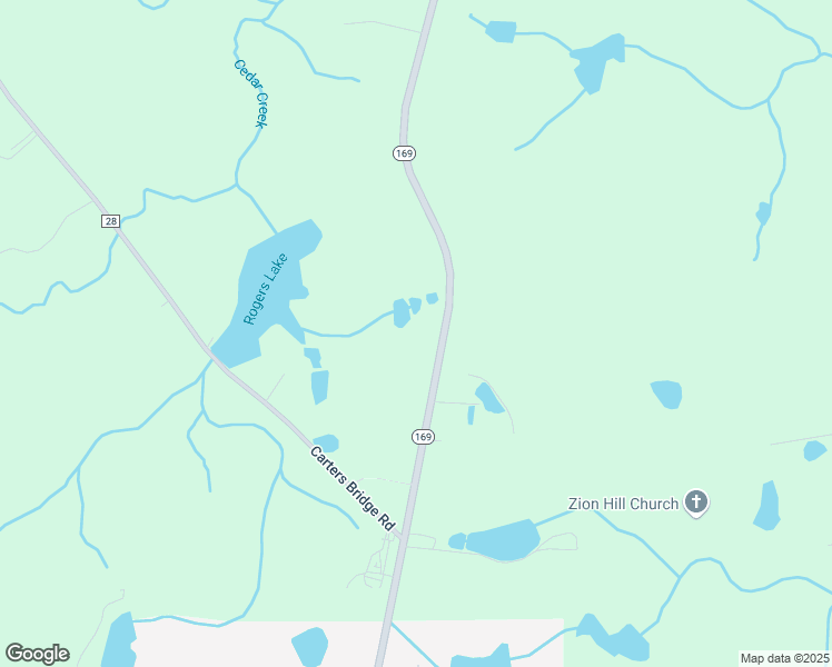 map of restaurants, bars, coffee shops, grocery stores, and more near 9999 Georgia 169 in Claxton