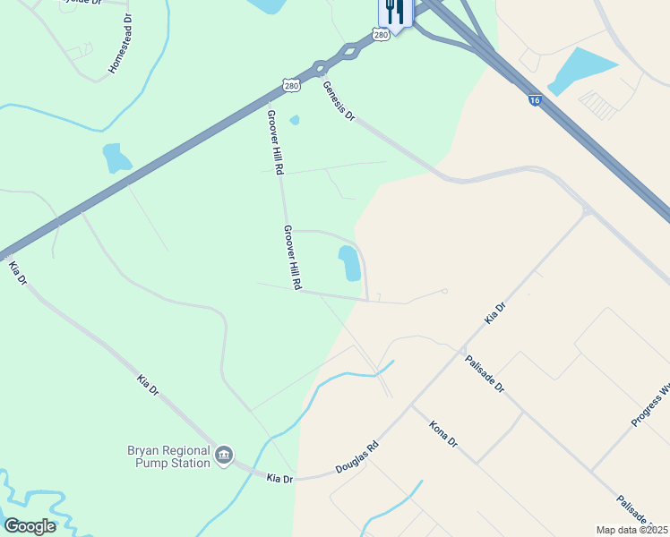map of restaurants, bars, coffee shops, grocery stores, and more near 958 Groover Hill Road in Ellabell