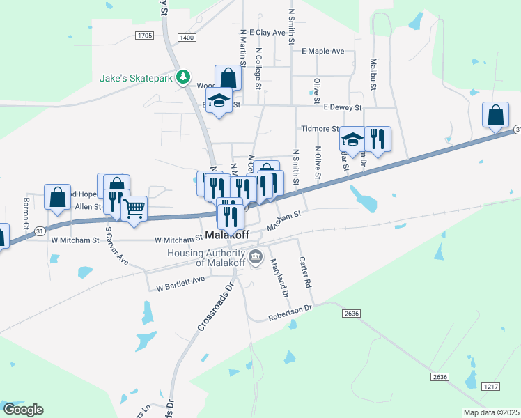 302 East Royall Boulevard, Malakoff TX Walk Score