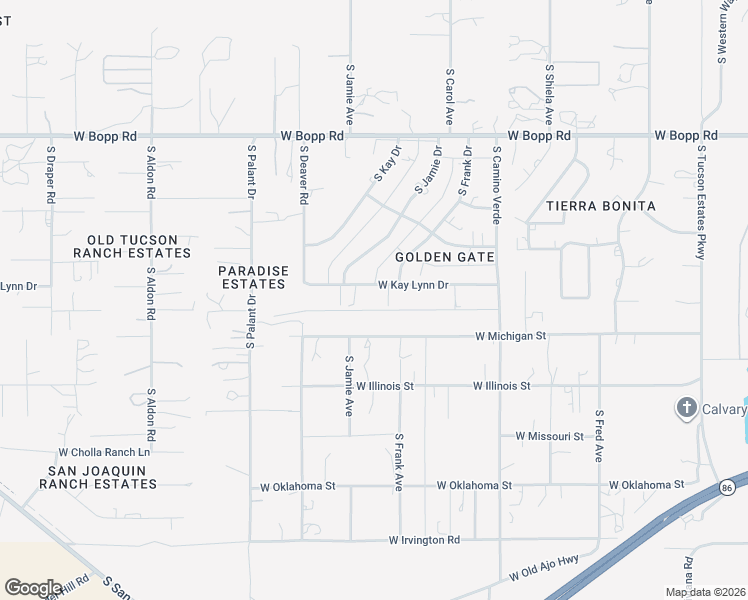 map of restaurants, bars, coffee shops, grocery stores, and more near 6840 West Kay Lynn Drive in Tucson