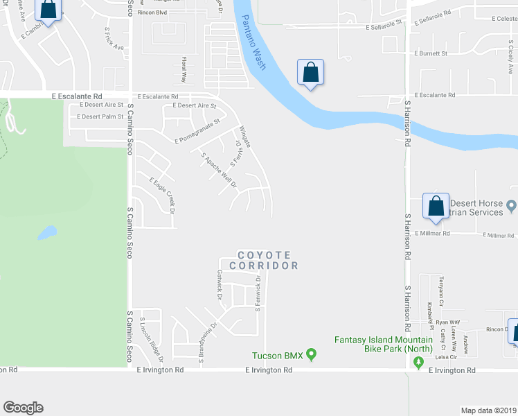 map of restaurants, bars, coffee shops, grocery stores, and more near 4268 South Goodall Place in Tucson